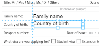Platzhalter ausrichten