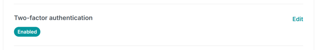 Two Factor Authenitcation Enabled